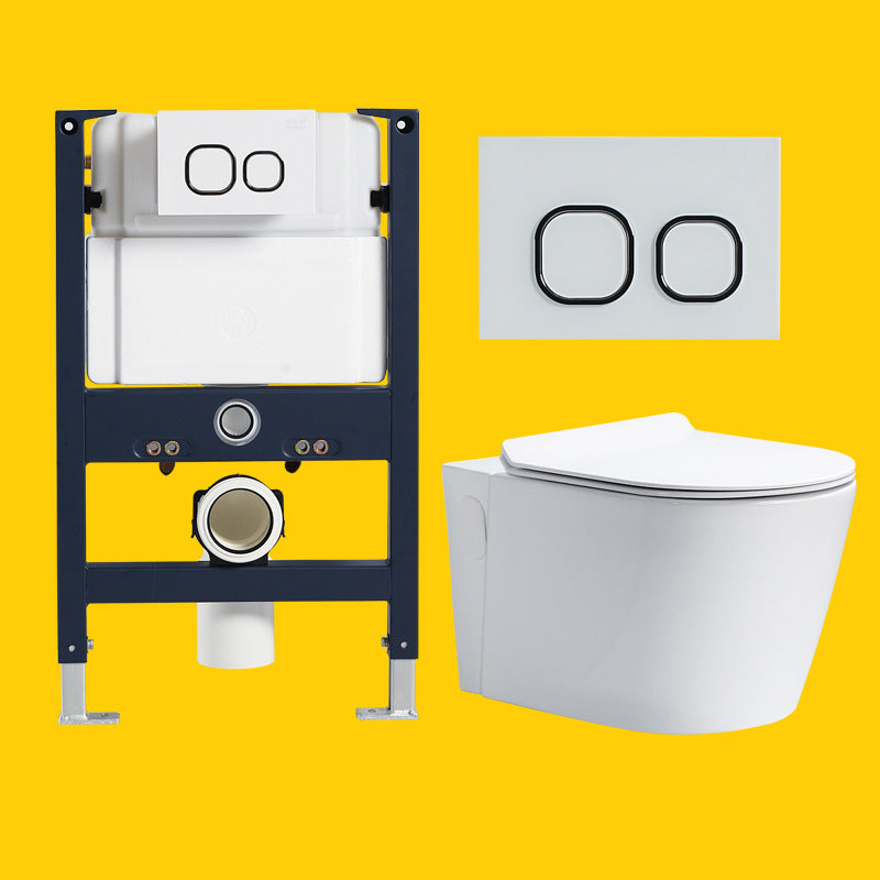 Contemporary One Piece Flush Toilet In-Wall Urine Toilet for Bathroom 14"L x 22"W x 14"H Toilet with Low Tanker Clearhalo 'Bathroom Remodel & Bathroom Fixtures' 'Home Improvement' 'home_improvement' 'home_improvement_toilets' 'Toilets & Bidets' 'Toilets' 6980505
