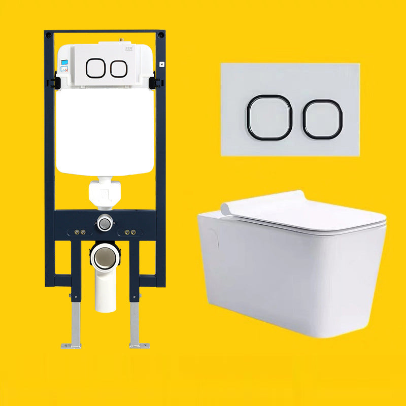 Contemporary One Piece Flush Toilet In-Wall Urine Toilet for Bathroom 14"L x 23"W x 14"H Toilet with High Tanker Clearhalo 'Bathroom Remodel & Bathroom Fixtures' 'Home Improvement' 'home_improvement' 'home_improvement_toilets' 'Toilets & Bidets' 'Toilets' 6980509