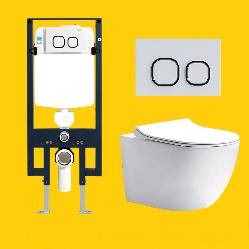 Contemporary One Piece Flush Toilet In-Wall Urine Toilet for Bathroom 14"L x 22"W x 15"H Toilet with High Tanker Clearhalo 'Bathroom Remodel & Bathroom Fixtures' 'Home Improvement' 'home_improvement' 'home_improvement_toilets' 'Toilets & Bidets' 'Toilets' 6980513