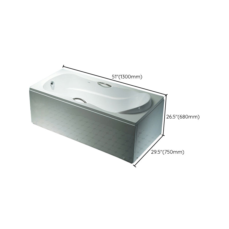 29.53" Wide Acrylic Bathtub Soaking Handles Included Bath in White Clearhalo 'Bathroom Remodel & Bathroom Fixtures' 'Bathtubs' 'Home Improvement' 'home_improvement' 'home_improvement_bathtubs' 'Showers & Bathtubs' 6980753