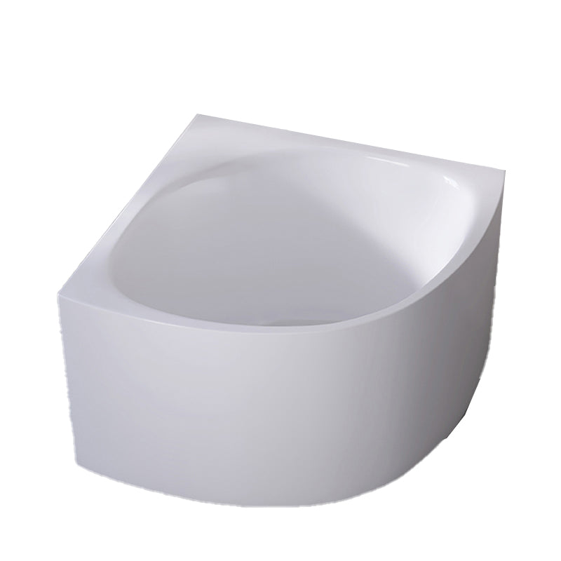 White Acrylic Corner Soaking Bath Modern Back to Wall Bathtub Clearhalo 'Bathroom Remodel & Bathroom Fixtures' 'Bathtubs' 'Home Improvement' 'home_improvement' 'home_improvement_bathtubs' 'Showers & Bathtubs' 6980858