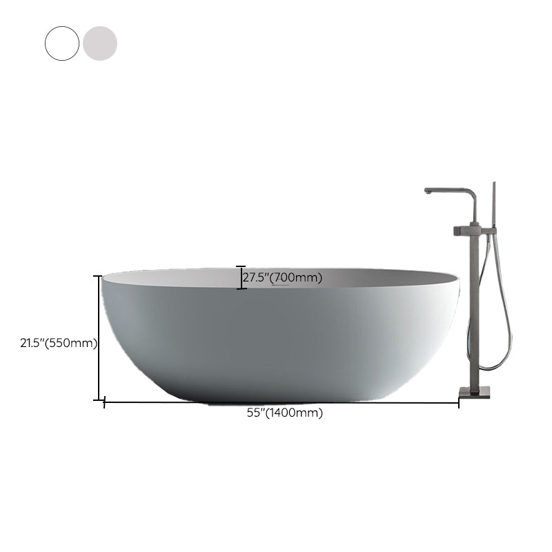 Stone Soaking Bathtub Antique Finish Oval Freestanding Bath Tub Clearhalo 'Bathroom Remodel & Bathroom Fixtures' 'Bathtubs' 'Home Improvement' 'home_improvement' 'home_improvement_bathtubs' 'Showers & Bathtubs' 6980905