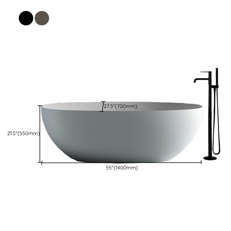 Stone Soaking Bathtub Antique Finish Oval Freestanding Bath Tub Clearhalo 'Bathroom Remodel & Bathroom Fixtures' 'Bathtubs' 'Home Improvement' 'home_improvement' 'home_improvement_bathtubs' 'Showers & Bathtubs' 6980906