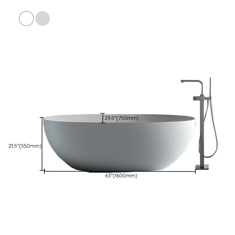 Stone Soaking Bathtub Antique Finish Oval Freestanding Bath Tub Clearhalo 'Bathroom Remodel & Bathroom Fixtures' 'Bathtubs' 'Home Improvement' 'home_improvement' 'home_improvement_bathtubs' 'Showers & Bathtubs' 6980909