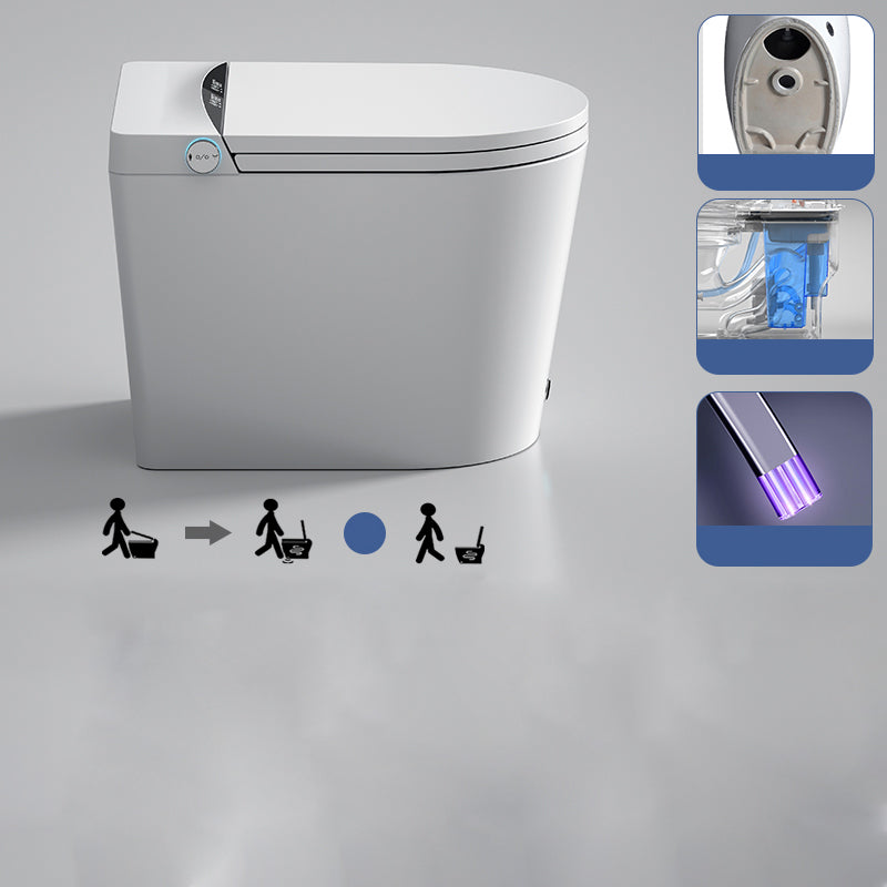 Contemporary Ceramic Elongated Heated Seat Floor Standing Bidet White Clearhalo 'Bathroom Remodel & Bathroom Fixtures' 'Bidets' 'Home Improvement' 'home_improvement' 'home_improvement_bidets' 'Toilets & Bidets' 6996767