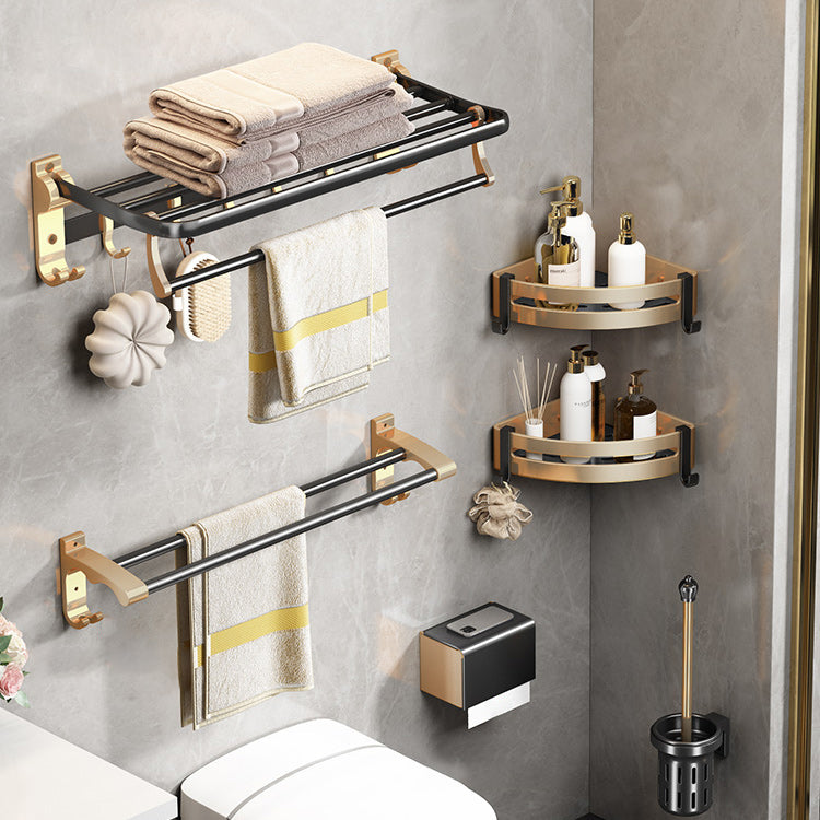 7 Piece Traditional Bathroom Accessory Set Aluminum Bathroom Accessory Kit 6-Piece Set Clearhalo 'Bathroom Hardware Sets' 'Bathroom Hardware' 'Bathroom Remodel & Bathroom Fixtures' 'bathroom_hardware_sets' 'Home Improvement' 'home_improvement' 'home_improvement_bathroom_hardware_sets' 6996889