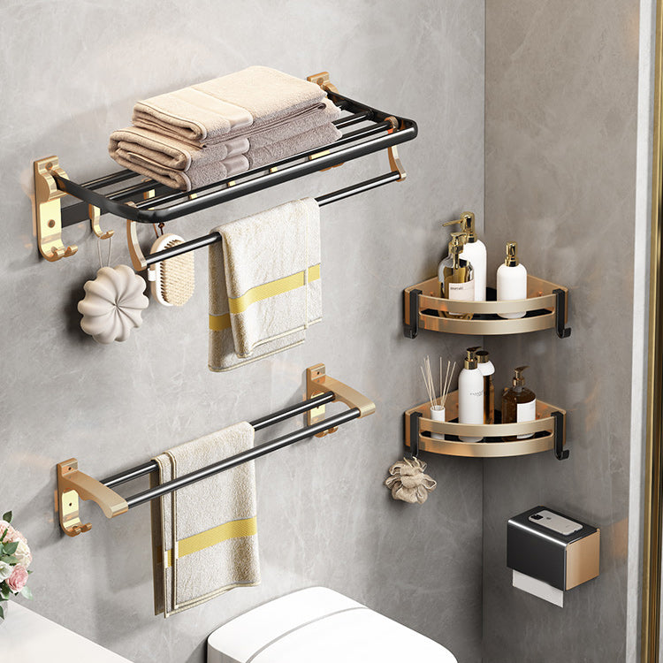 7 Piece Traditional Bathroom Accessory Set Aluminum Bathroom Accessory Kit 5-Piece Set (Towel Bar) Clearhalo 'Bathroom Hardware Sets' 'Bathroom Hardware' 'Bathroom Remodel & Bathroom Fixtures' 'bathroom_hardware_sets' 'Home Improvement' 'home_improvement' 'home_improvement_bathroom_hardware_sets' 6996890