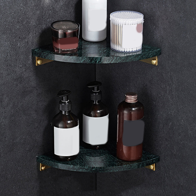 2 Piece Marble Bath Shelf Brass Bathroom Hardware Set in White/Green Green 2 Piece Set Clearhalo 'Bathroom Hardware Sets' 'Bathroom Hardware' 'Bathroom Remodel & Bathroom Fixtures' 'bathroom_hardware_sets' 'Home Improvement' 'home_improvement' 'home_improvement_bathroom_hardware_sets' 6996948