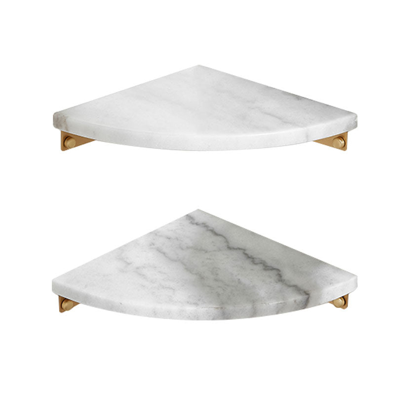 2 Piece Marble Bath Shelf Brass Bathroom Hardware Set in White/Green Clearhalo 'Bathroom Hardware Sets' 'Bathroom Hardware' 'Bathroom Remodel & Bathroom Fixtures' 'bathroom_hardware_sets' 'Home Improvement' 'home_improvement' 'home_improvement_bathroom_hardware_sets' 6996950