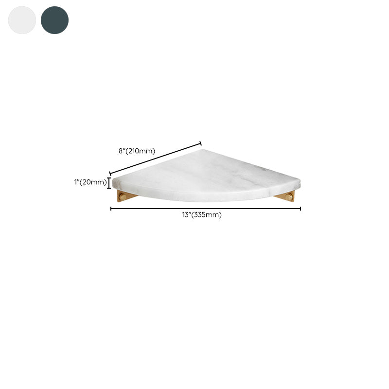 2 Piece Marble Bath Shelf Brass Bathroom Hardware Set in White/Green Clearhalo 'Bathroom Hardware Sets' 'Bathroom Hardware' 'Bathroom Remodel & Bathroom Fixtures' 'bathroom_hardware_sets' 'Home Improvement' 'home_improvement' 'home_improvement_bathroom_hardware_sets' 6996956