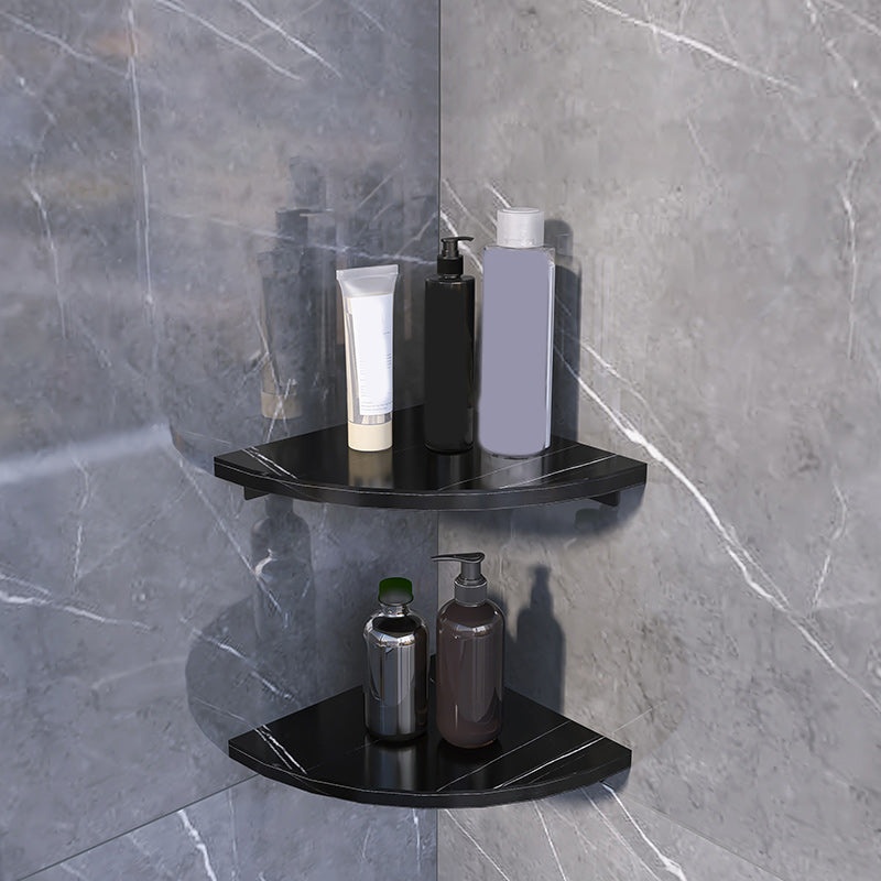 3 Piece Modern Bathroom Accessory Set Marble and Metal Bath Shelf Clearhalo 'Bathroom Hardware Sets' 'Bathroom Hardware' 'Bathroom Remodel & Bathroom Fixtures' 'bathroom_hardware_sets' 'Home Improvement' 'home_improvement' 'home_improvement_bathroom_hardware_sets' 6996984