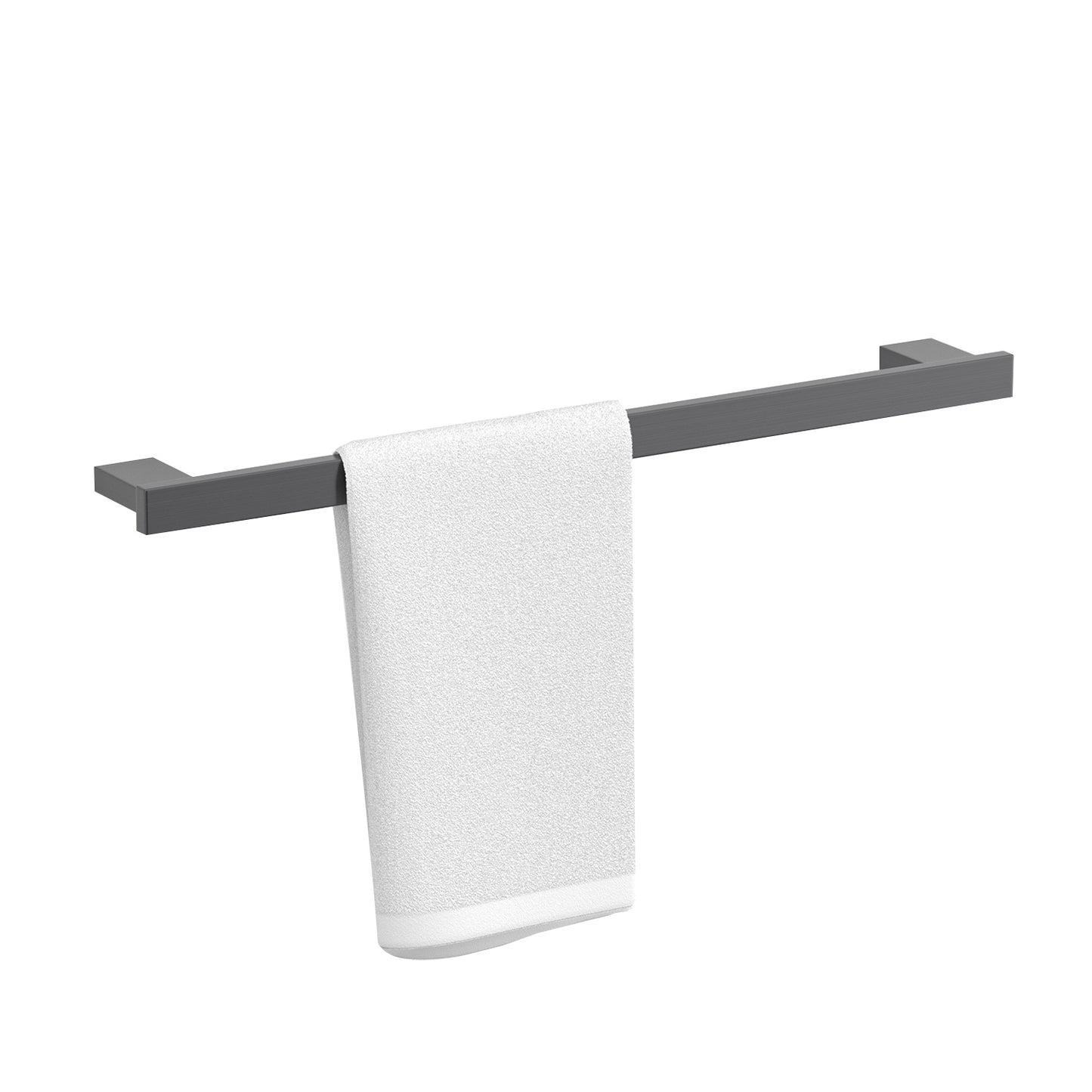 Gray Contemporary Bathroom Hardware Set Brushed Gray Bath Shelf/Paper Holder/Towel Bar Clearhalo 'Bathroom Hardware Sets' 'Bathroom Hardware' 'Bathroom Remodel & Bathroom Fixtures' 'bathroom_hardware_sets' 'Home Improvement' 'home_improvement' 'home_improvement_bathroom_hardware_sets' 6997030