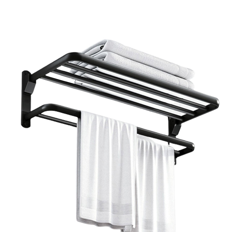 Aluminum Modern 7-Piece Bathroom Accessory Set Black Bathroom Hardware Clearhalo 'Bathroom Hardware Sets' 'Bathroom Hardware' 'Bathroom Remodel & Bathroom Fixtures' 'bathroom_hardware_sets' 'Home Improvement' 'home_improvement' 'home_improvement_bathroom_hardware_sets' 6997171