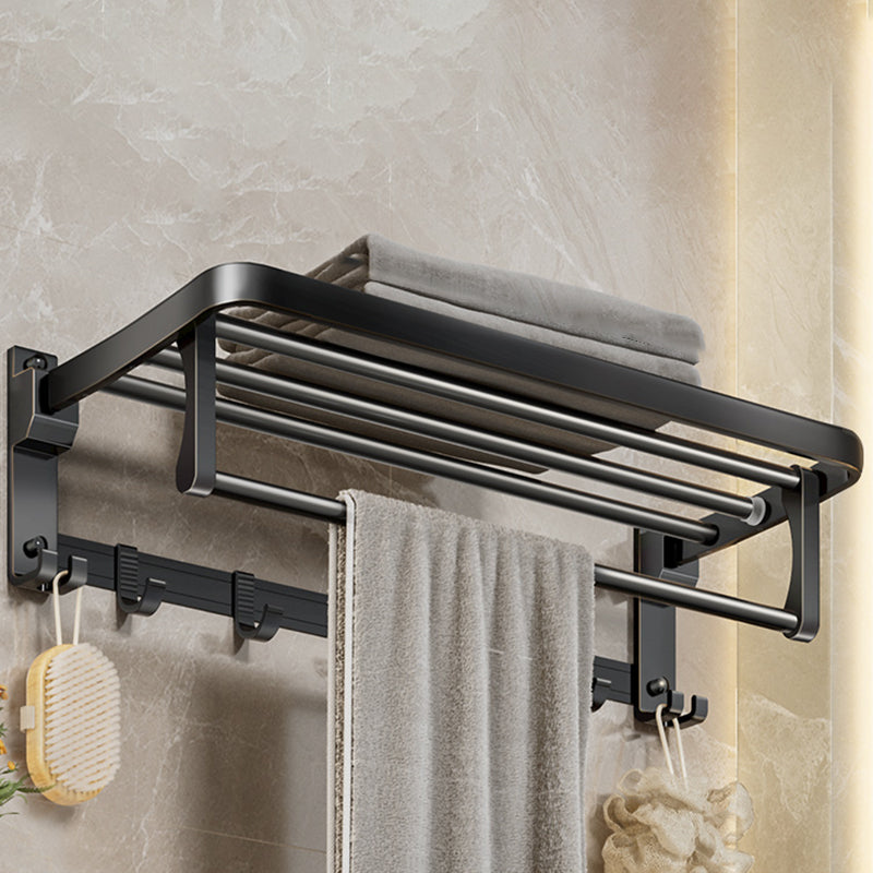 Aluminum Modern 7-Piece Bathroom Accessory Set Black Bathroom Hardware Thickened Fund Clearhalo 'Bathroom Hardware Sets' 'Bathroom Hardware' 'Bathroom Remodel & Bathroom Fixtures' 'bathroom_hardware_sets' 'Home Improvement' 'home_improvement' 'home_improvement_bathroom_hardware_sets' 6997186