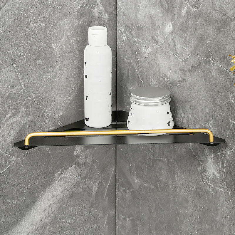 5-Piece Modern Bathroom Accessory Black Brass Bath Hardware Set Triangular Bath Shelf Clearhalo 'Bathroom Hardware Sets' 'Bathroom Hardware' 'Bathroom Remodel & Bathroom Fixtures' 'bathroom_hardware_sets' 'Home Improvement' 'home_improvement' 'home_improvement_bathroom_hardware_sets' 6997290