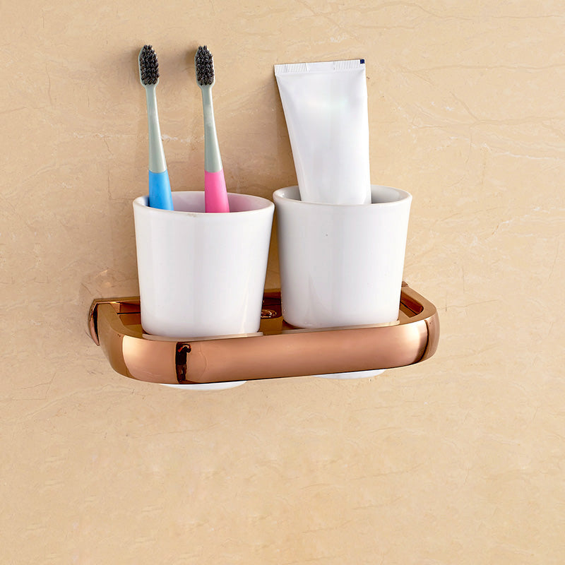 5-Piece Vintage Bathroom Accessory Set Brass Bath Hardware Set Toothbrush Holder Clearhalo 'Bathroom Hardware Sets' 'Bathroom Hardware' 'Bathroom Remodel & Bathroom Fixtures' 'bathroom_hardware_sets' 'Home Improvement' 'home_improvement' 'home_improvement_bathroom_hardware_sets' 6997353