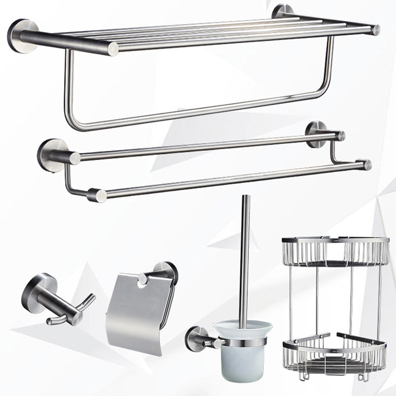 Chrome Traditional Bathroom Hardware Set Stainless Steel Bathroom Set Clearhalo 'Bathroom Hardware Sets' 'Bathroom Hardware' 'Bathroom Remodel & Bathroom Fixtures' 'bathroom_hardware_sets' 'Home Improvement' 'home_improvement' 'home_improvement_bathroom_hardware_sets' 6997425