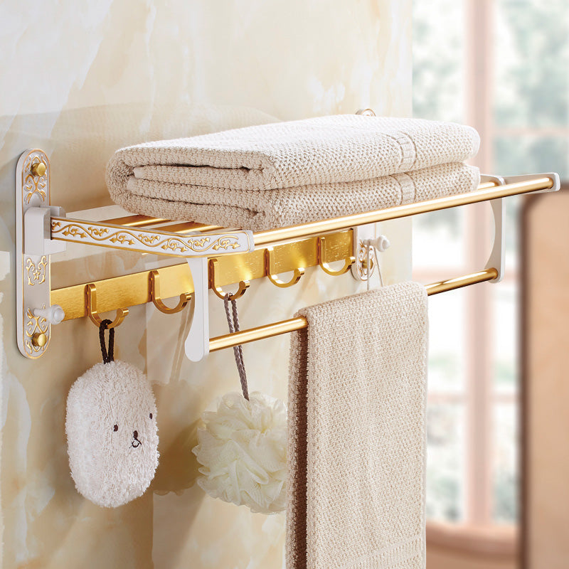 Traditional Bathroom Accessories Hardware Set Bath Shelf Bathroom Accessory Kit Towel Rack Clearhalo 'Bathroom Hardware Sets' 'Bathroom Hardware' 'Bathroom Remodel & Bathroom Fixtures' 'bathroom_hardware_sets' 'Home Improvement' 'home_improvement' 'home_improvement_bathroom_hardware_sets' 6997442