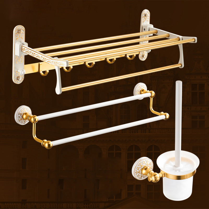 Traditional Bathroom Accessories Hardware Set Bath Shelf Bathroom Accessory Kit 3-Piece Set (Toilet Brush) Clearhalo 'Bathroom Hardware Sets' 'Bathroom Hardware' 'Bathroom Remodel & Bathroom Fixtures' 'bathroom_hardware_sets' 'Home Improvement' 'home_improvement' 'home_improvement_bathroom_hardware_sets' 6997450