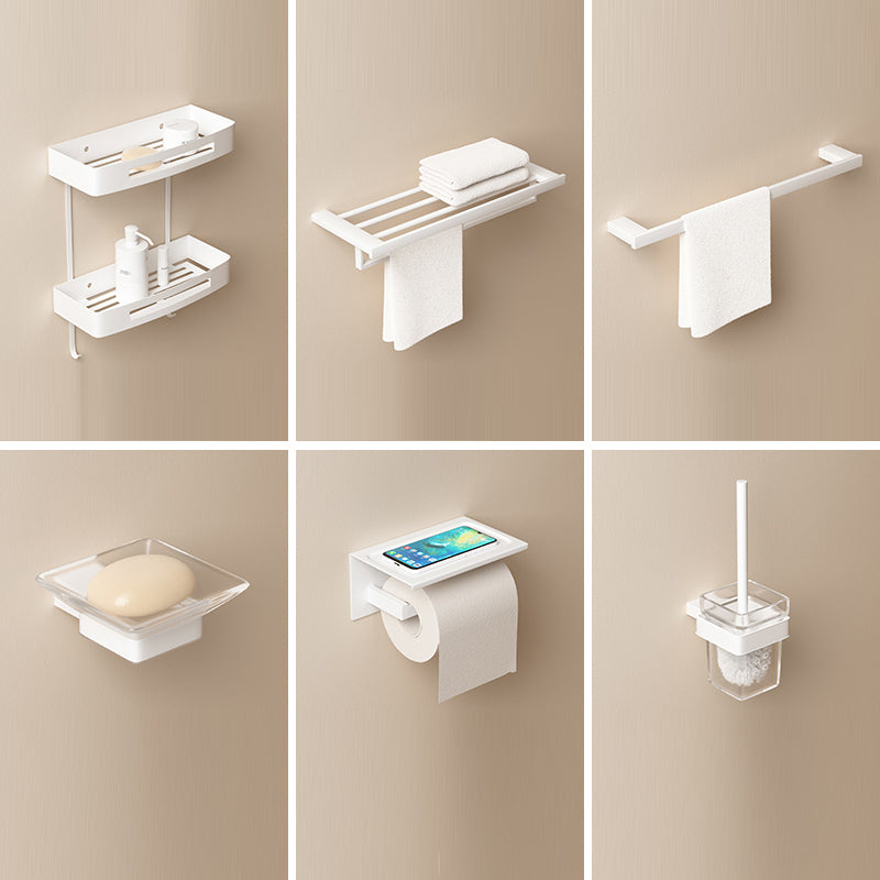 6-Piece Bathroom Accessories Set Complete Set in White