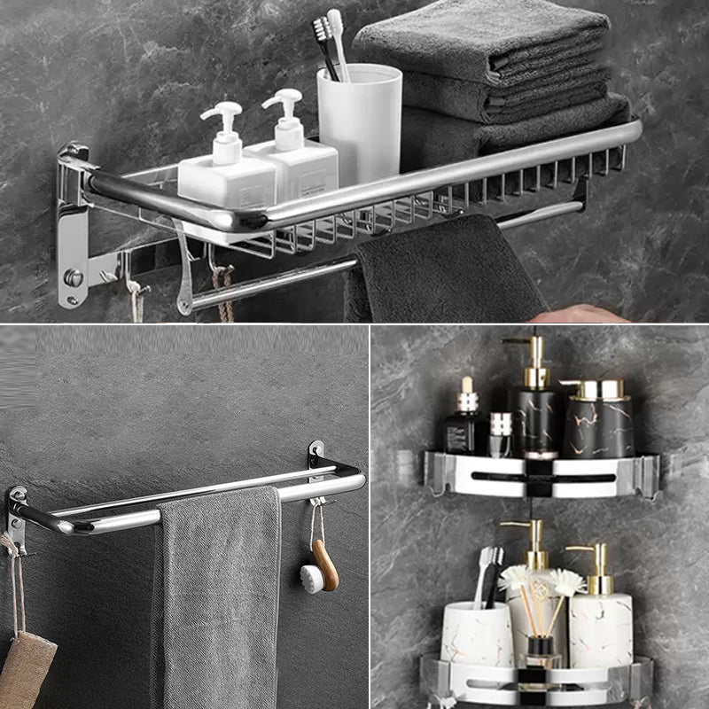 Modern Bathroom Accessory Set Silver Bathroom Accessories Hardware