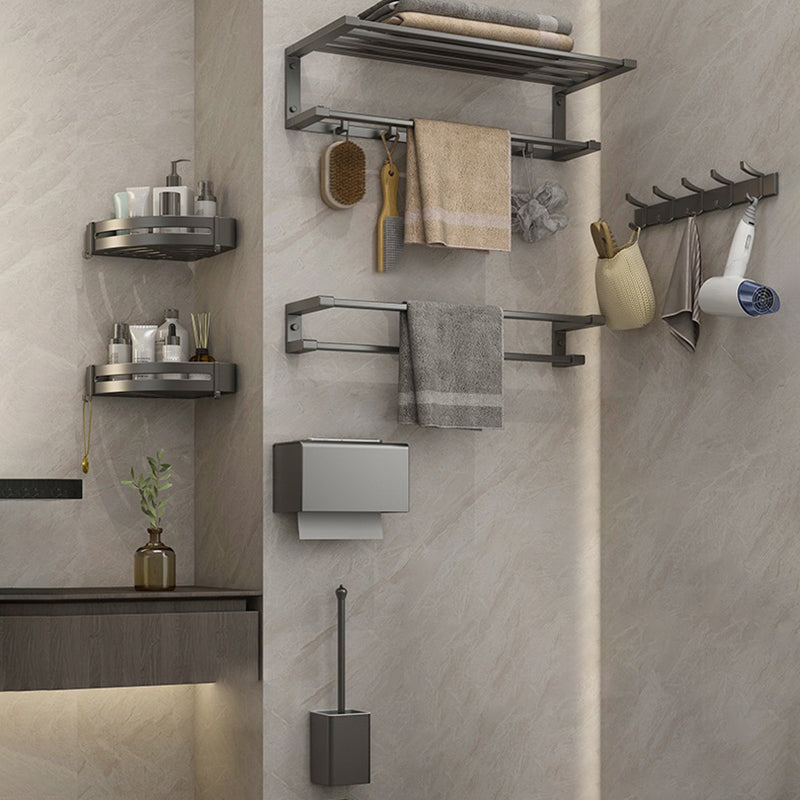 Modern Bathroom Accessory Set Grey Bathroom Accessories Hardware Set 7-Piece Set Clearhalo 'Bathroom Hardware Sets' 'Bathroom Hardware' 'Bathroom Remodel & Bathroom Fixtures' 'bathroom_hardware_sets' 'Home Improvement' 'home_improvement' 'home_improvement_bathroom_hardware_sets' 6997632