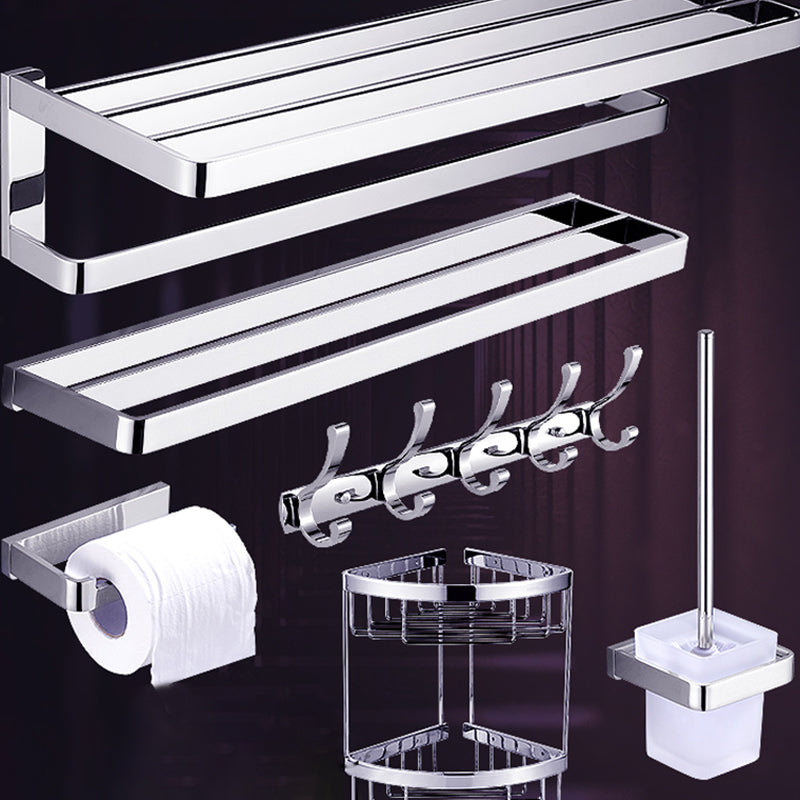 Polished Chrome Bathroom Accessory Set Modern Brass Bathroom Accessory Kit Clearhalo 'Bathroom Hardware Sets' 'Bathroom Hardware' 'Bathroom Remodel & Bathroom Fixtures' 'bathroom_hardware_sets' 'Home Improvement' 'home_improvement' 'home_improvement_bathroom_hardware_sets' 6997660