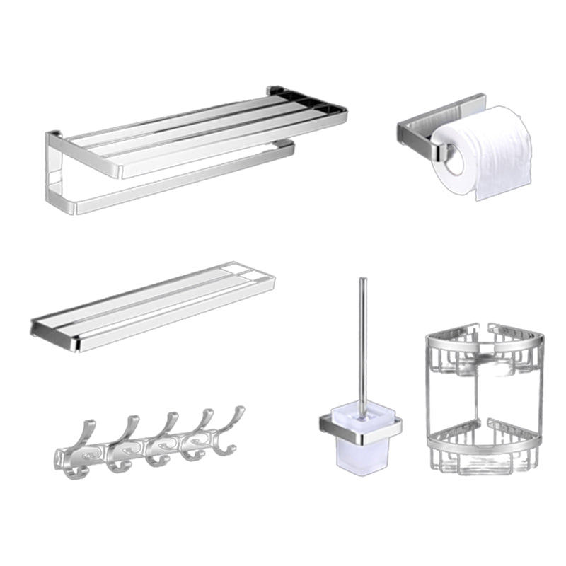 Polished Chrome Bathroom Accessory Set Modern Brass Bathroom Accessory Kit Clearhalo 'Bathroom Hardware Sets' 'Bathroom Hardware' 'Bathroom Remodel & Bathroom Fixtures' 'bathroom_hardware_sets' 'Home Improvement' 'home_improvement' 'home_improvement_bathroom_hardware_sets' 6997669