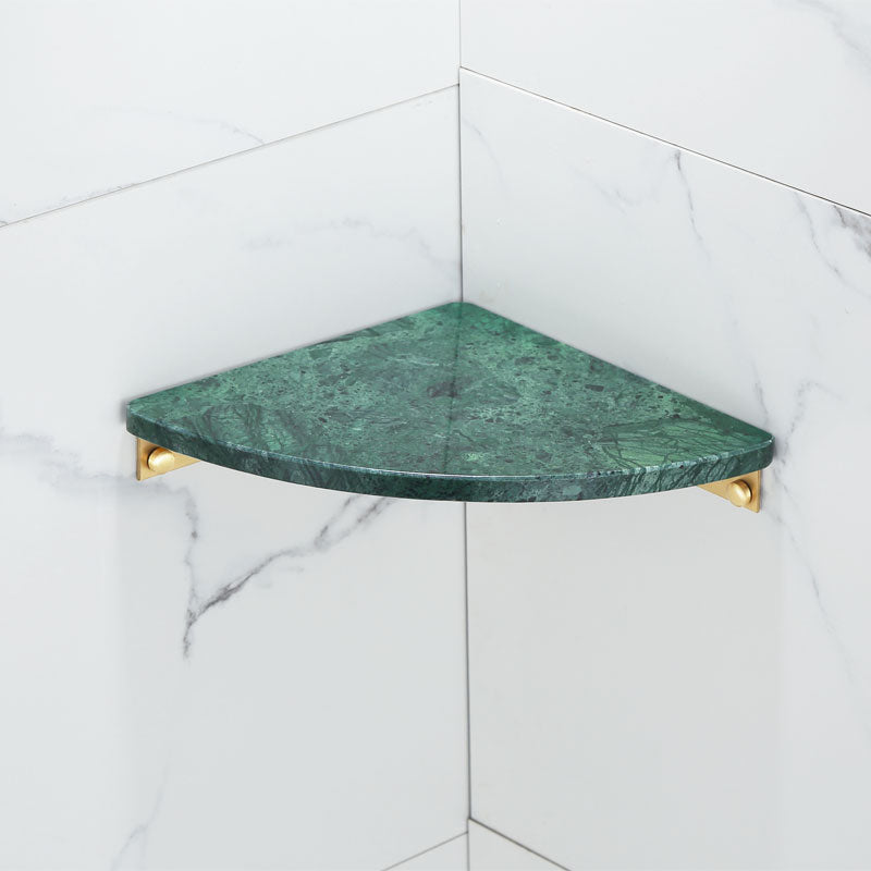 Polished Brass Bathroom Accessory Set Marble Bathroom Hardware Green Triangular Bath Shelf Clearhalo 'Bathroom Hardware Sets' 'Bathroom Hardware' 'Bathroom Remodel & Bathroom Fixtures' 'bathroom_hardware_sets' 'Home Improvement' 'home_improvement' 'home_improvement_bathroom_hardware_sets' 6997752