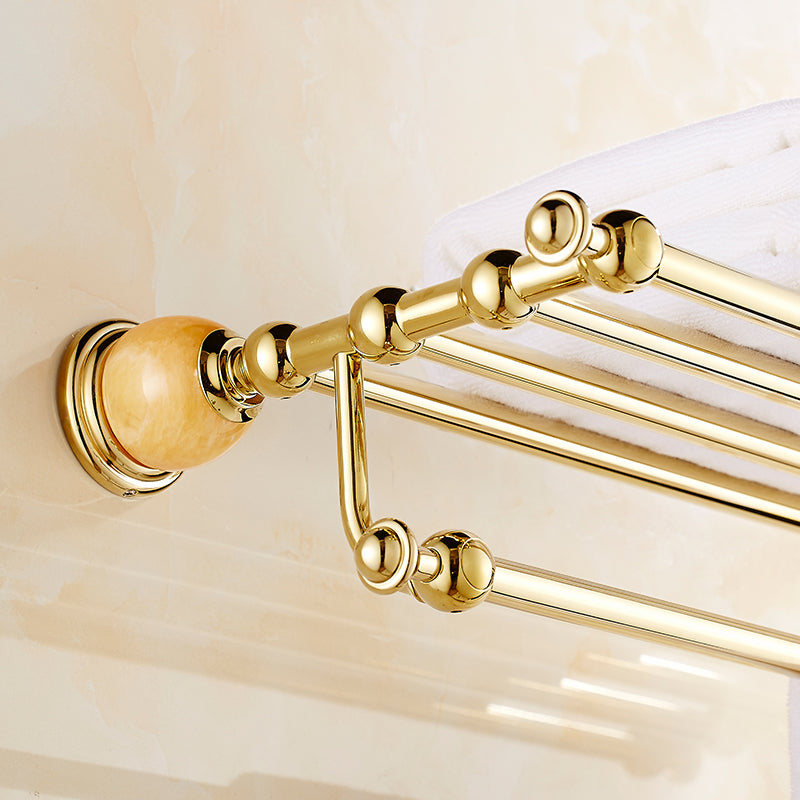 Polished Gold Bathroom Set Metal Bathroom Accessories Hardware Set Clearhalo 'Bathroom Hardware Sets' 'Bathroom Hardware' 'Bathroom Remodel & Bathroom Fixtures' 'bathroom_hardware_sets' 'Home Improvement' 'home_improvement' 'home_improvement_bathroom_hardware_sets' 6997853