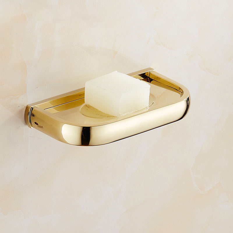 Traditional Style Golden Bathroom Accessory as Individual or as a Set Soap Dish Clearhalo 'Bathroom Hardware Sets' 'Bathroom Hardware' 'Bathroom Remodel & Bathroom Fixtures' 'bathroom_hardware_sets' 'Home Improvement' 'home_improvement' 'home_improvement_bathroom_hardware_sets' 6997977