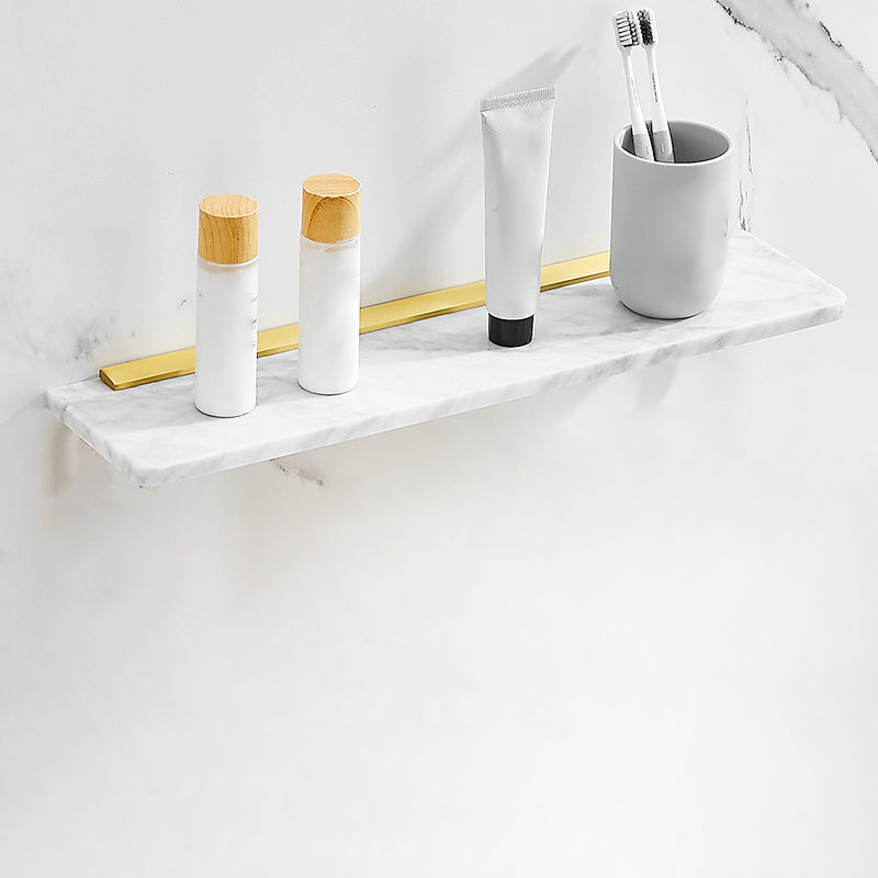 7 Piece Bathroom Accessory Set Marble and Metal Bathroom Hardware Square Bath Shelf Clearhalo 'Bathroom Hardware Sets' 'Bathroom Hardware' 'Bathroom Remodel & Bathroom Fixtures' 'bathroom_hardware_sets' 'Home Improvement' 'home_improvement' 'home_improvement_bathroom_hardware_sets' 6998213