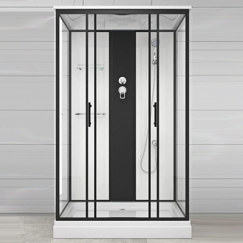 Rectangle Shower Stall with Shower Base Tempered Glass Shower Stall Steam Not Included ( Without Electricity) Clear Glass Clearhalo 'Bathroom Remodel & Bathroom Fixtures' 'Home Improvement' 'home_improvement' 'home_improvement_shower_stalls_enclosures' 'Shower Stalls & Enclosures' 'shower_stalls_enclosures' 'Showers & Bathtubs' 6998810