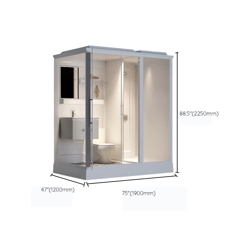 Modern Framed Shower Stall Clear Tempered Shower Stall for Bathroom Clearhalo 'Bathroom Remodel & Bathroom Fixtures' 'Home Improvement' 'home_improvement' 'home_improvement_shower_stalls_enclosures' 'Shower Stalls & Enclosures' 'shower_stalls_enclosures' 'Showers & Bathtubs' 6999022