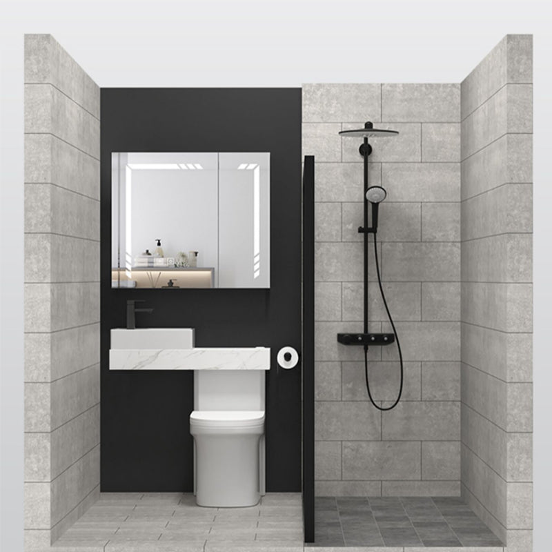 Contemporary Ceramic Flush Toilet Floor Mounted Urine Toilet with Seat for Washroom Clearhalo 'Bathroom Remodel & Bathroom Fixtures' 'Home Improvement' 'home_improvement' 'home_improvement_toilets' 'Toilets & Bidets' 'Toilets' 7001927