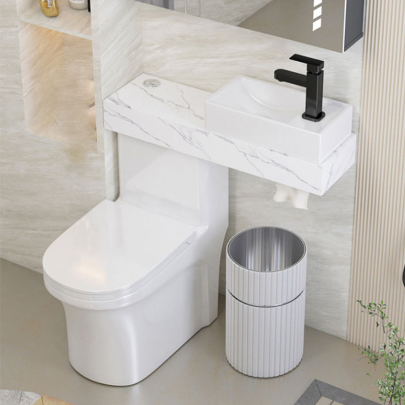 Contemporary Ceramic Flush Toilet Floor Mounted Urine Toilet with Seat for Washroom Cold/Hot Water Dispensor ( Right) Clearhalo 'Bathroom Remodel & Bathroom Fixtures' 'Home Improvement' 'home_improvement' 'home_improvement_toilets' 'Toilets & Bidets' 'Toilets' 7001929