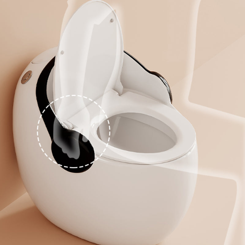 Contemporary Floor Mount Flush Toilet Seat Included Toilet Bowl for Washroom Clearhalo 'Bathroom Remodel & Bathroom Fixtures' 'Home Improvement' 'home_improvement' 'home_improvement_toilets' 'Toilets & Bidets' 'Toilets' 7002130