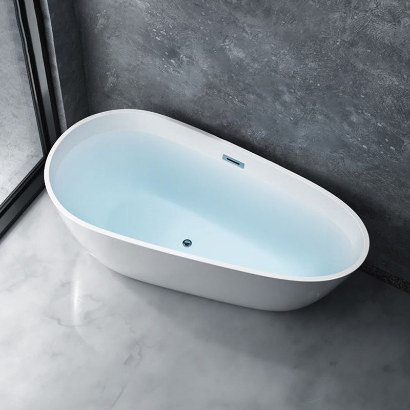 Freestanding Oval Soaking Bathtub Antique Finish Modern Bath Tub Tub Clearhalo 'Bathroom Remodel & Bathroom Fixtures' 'Bathtubs' 'Home Improvement' 'home_improvement' 'home_improvement_bathtubs' 'Showers & Bathtubs' 7003435