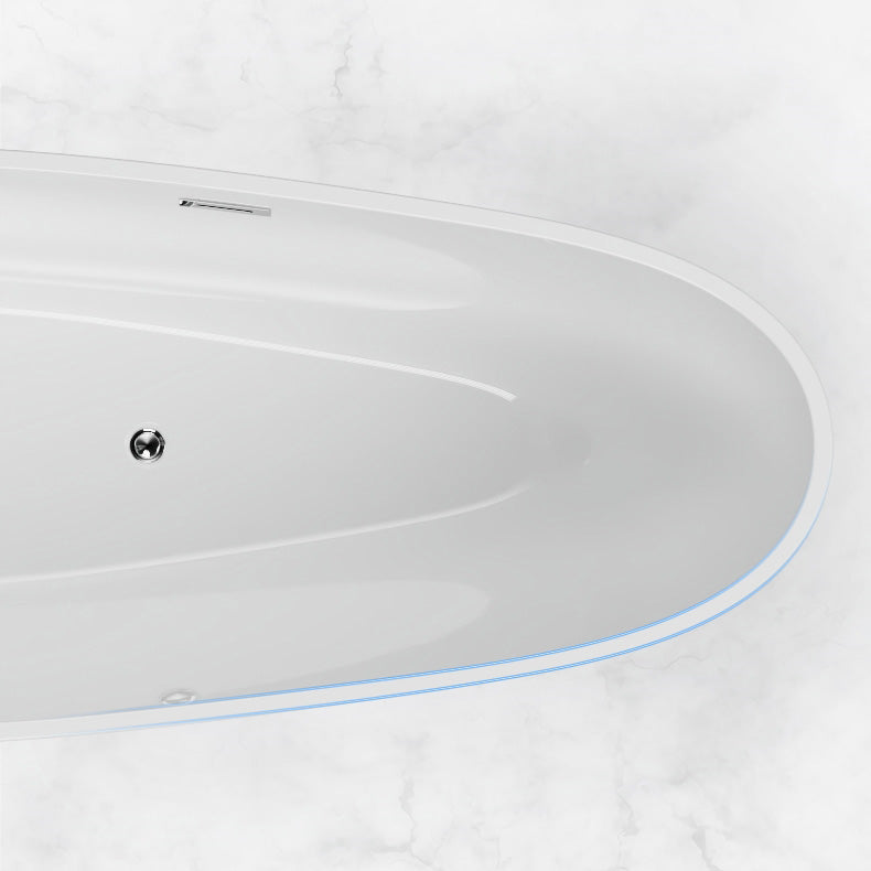 Freestanding Oval Soaking Bathtub Antique Finish Modern Bath Tub Clearhalo 'Bathroom Remodel & Bathroom Fixtures' 'Bathtubs' 'Home Improvement' 'home_improvement' 'home_improvement_bathtubs' 'Showers & Bathtubs' 7003442