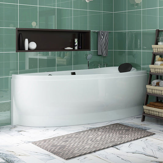 Modern White Acrylic Corner Tub Soaking 29.13-inch Tall Bathtub for Bathroom Clearhalo 'Bathroom Remodel & Bathroom Fixtures' 'Bathtubs' 'Home Improvement' 'home_improvement' 'home_improvement_bathtubs' 'Showers & Bathtubs' 7003465