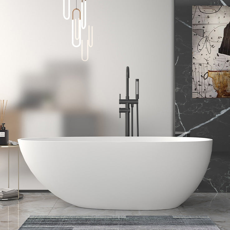 Freestanding Soaking Bathtub Antique Finish Oval Modern Bath Clearhalo 'Bathroom Remodel & Bathroom Fixtures' 'Bathtubs' 'Home Improvement' 'home_improvement' 'home_improvement_bathtubs' 'Showers & Bathtubs' 7003522