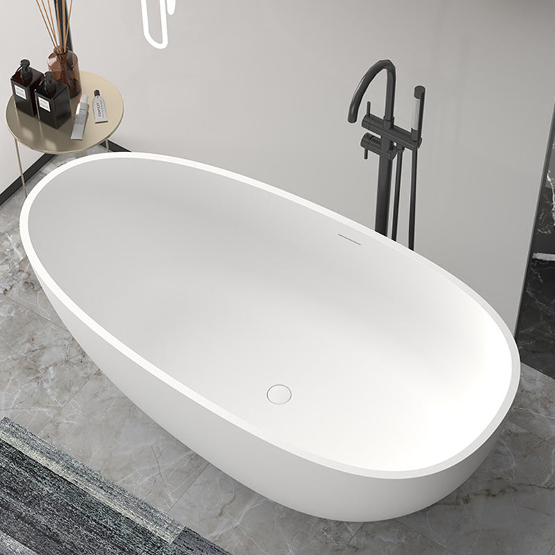 Freestanding Soaking Bathtub Antique Finish Oval Modern Bath Clearhalo 'Bathroom Remodel & Bathroom Fixtures' 'Bathtubs' 'Home Improvement' 'home_improvement' 'home_improvement_bathtubs' 'Showers & Bathtubs' 7003526