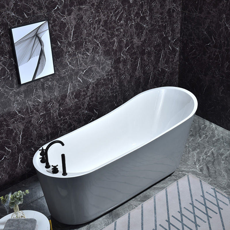 Vasca da bagno moderna con pantofola singola, vasca da bagno in acrilico  stand alone - Clearhalo