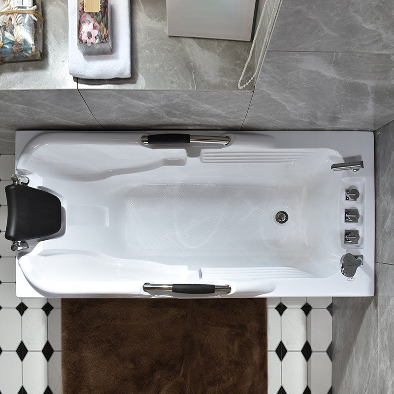 Modern Acrylic Freestanding Bath Tub Soaking 31.5-inch Tall Bathtub in  White - Clearhalo