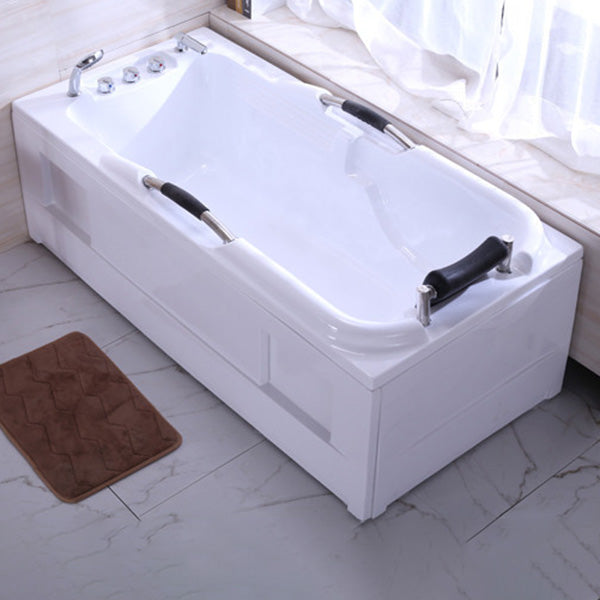 Modern Acrylic Freestanding Bath Tub Soaking 31.5-inch Tall Bathtub in  White - Clearhalo