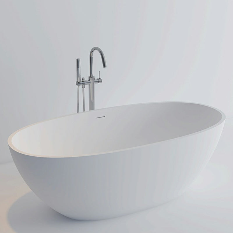 Modern Stone Bath Tub Freestanding Soaking Bathtub , 22.05-inch Tall Clearhalo 'Bathroom Remodel & Bathroom Fixtures' 'Bathtubs' 'Home Improvement' 'home_improvement' 'home_improvement_bathtubs' 'Showers & Bathtubs' 7003722