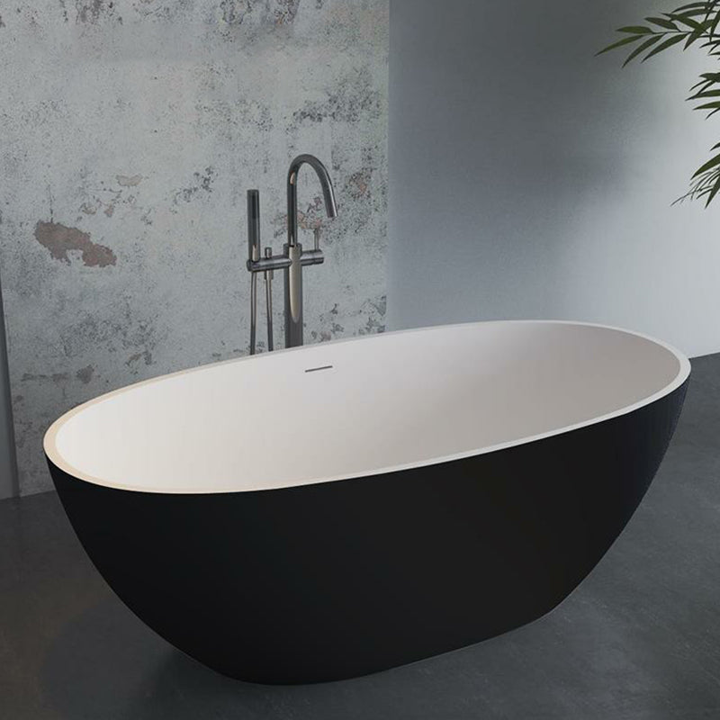 Modern Stone Bath Tub Freestanding Soaking Bathtub , 22.05-inch Tall Clearhalo 'Bathroom Remodel & Bathroom Fixtures' 'Bathtubs' 'Home Improvement' 'home_improvement' 'home_improvement_bathtubs' 'Showers & Bathtubs' 7003723