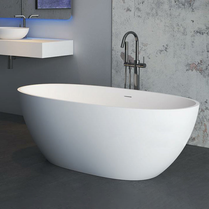 Modern Stone Bath Tub Freestanding Soaking Bathtub , 22.05-inch Tall Clearhalo 'Bathroom Remodel & Bathroom Fixtures' 'Bathtubs' 'Home Improvement' 'home_improvement' 'home_improvement_bathtubs' 'Showers & Bathtubs' 7003724