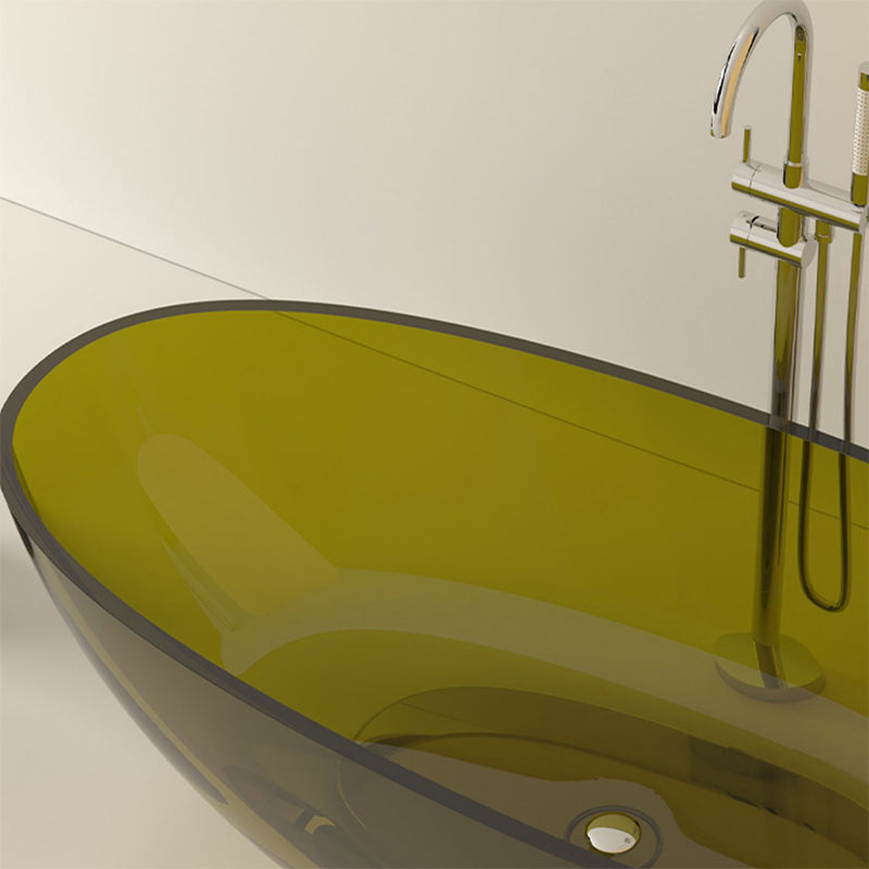 Modern Acrylic Oval Bathtub Soaking Freestanding Center Bathtub Clearhalo 'Bathroom Remodel & Bathroom Fixtures' 'Bathtubs' 'Home Improvement' 'home_improvement' 'home_improvement_bathtubs' 'Showers & Bathtubs' 7003742