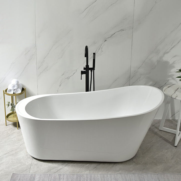 Freestanding Soaking Bathtub Antique Finish Oval Modern Bath Tub Clearhalo 'Bathroom Remodel & Bathroom Fixtures' 'Bathtubs' 'Home Improvement' 'home_improvement' 'home_improvement_bathtubs' 'Showers & Bathtubs' 7003759